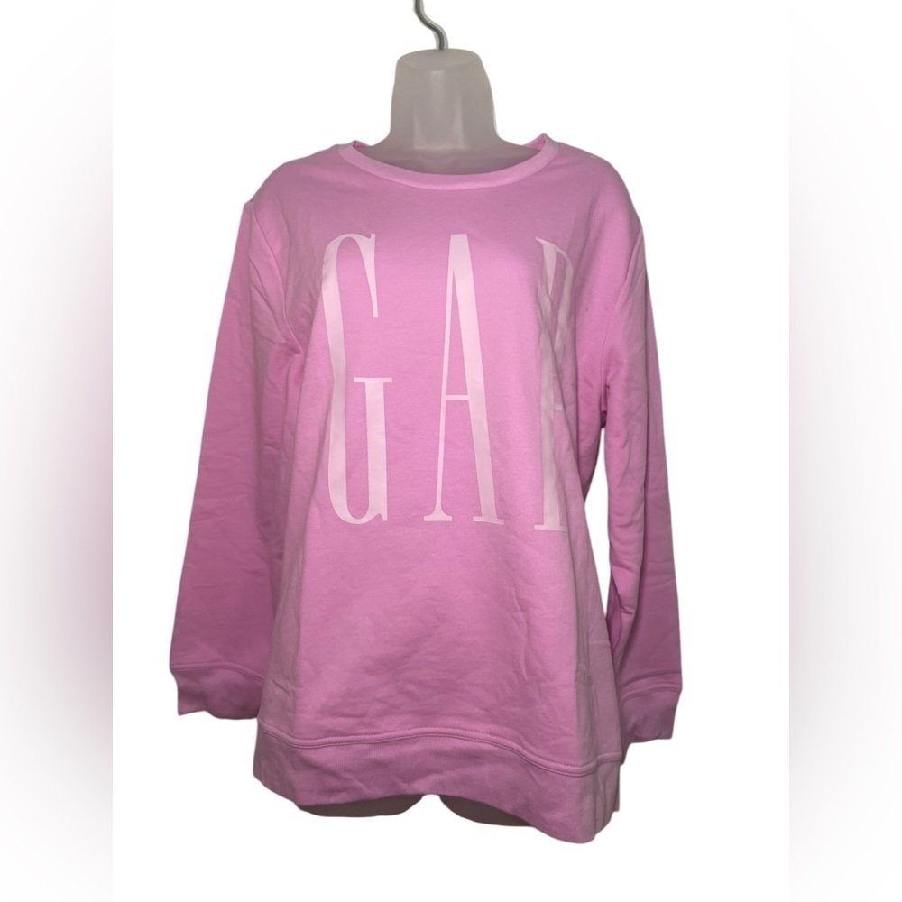 Gap New Pink Logo Crew Neck Sweatshirt Size XL